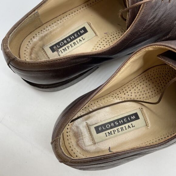 Florsheim Dark Brown Leather Oxfords - Picture 6 of 9